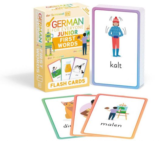German for Everyone Junior First Words Flash Cards - DK - Момиче, Момче - DK Publishing - 9780241601419-1