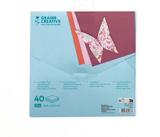 Хартия за оригами Graine Creative в пастелни цветове, 40 листа - Graine Creative - Graine Creative - Жена, Момиче - 3532432390833-2
