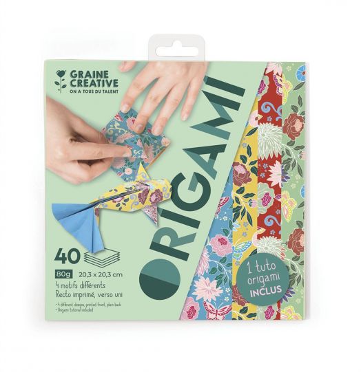 Хартия за оригами Graine Creative в ярки цветове, 40 листа - Graine Creative - Graine Creative - Жена, Момиче - 3532432390819-1