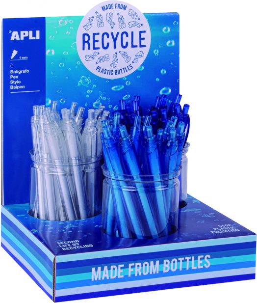 Химикалка Apli Recycle, асортимент - Apli - Apli Paper - Жена, Мъж, Момиче, Момче - Apli - Office - 8410782187653-1
