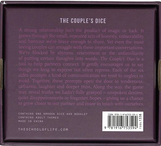 Игра със зар за открити интимни разговори The School of Life - The School Of Life - Жена, Мъж - 9781916753594-11