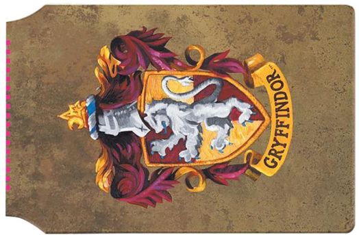Калъф за карти ABYstyle Harry Potter - Gryffindor с емблемата на Грифиндор-червено и златно, лъв и надпис Gryffindor-идеален за фенове или в комплект с портмоне.-3