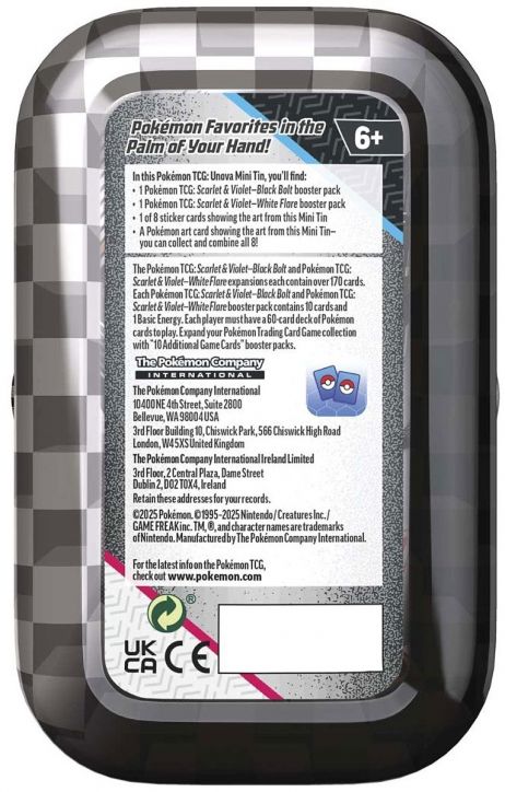 Pokemon TCG: Scarlet & Violet 10.5 Unova Mini Tin, асортимент - The Pokemon Company - Момиче, Момче - Pokemon - 0196214114173-3