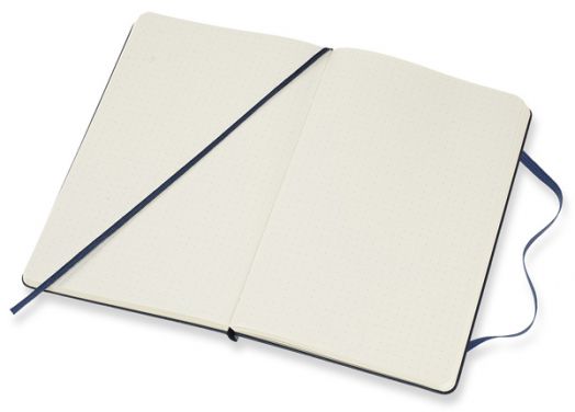 Класически син тефтер Moleskine Classic Blue Scarlet Dotted с твърди корици и листа на точки - Moleskine - Moleskine - Жена, Мъж - Moleskine - Classic - 8058341715437-4