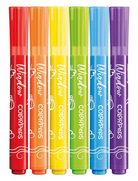 Комплект 6 флумастери Maped Color' Peps за рисуване върху стъкло - Maped - Maped - Maped - Color Peps - 3154148448204-2