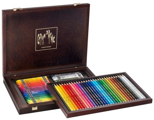 Комплект Caran d'Ache:  цветни моливи Prismalo и пастели Neocolor - Caran d'Ache - Caran d'Ache - Жена, Мъж, Момиче, Момче - Caran d'Ache - Prismalo aquarelle - 7630002319874-1