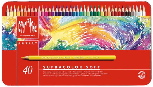 Комплект цветни моливи Caran d'Ache Supracolor Soft, 40 цвята - Caran d'Ache - Caran d'Ache - Момиче, Момче - Caran d'Ache - Supracolor - 7610186034404-1