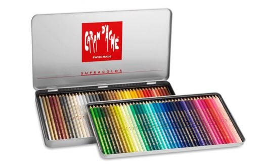 Комплект цветни моливи Caran d'Ache Supracolor Soft, 80 цвята - Caran d'Ache - Caran d'Ache - Момиче, Момче - Caran d'Ache - Artist - 7610186043802-2