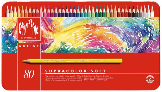 Комплект цветни моливи Caran d'Ache Supracolor Soft, 80 цвята - Caran d'Ache - Caran d'Ache - Момиче, Момче - Caran d'Ache - Artist - 7610186043802-1