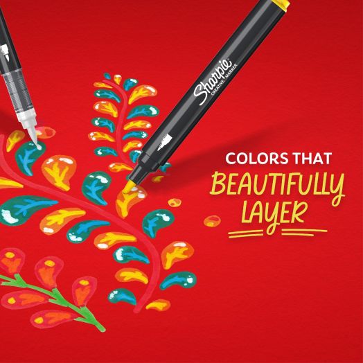 Комплект акрилни маркери Sharpie Creative Brush Tip, 12 цвята - Sharpie - Newell - Момиче, Момче - 3026982011831-6
