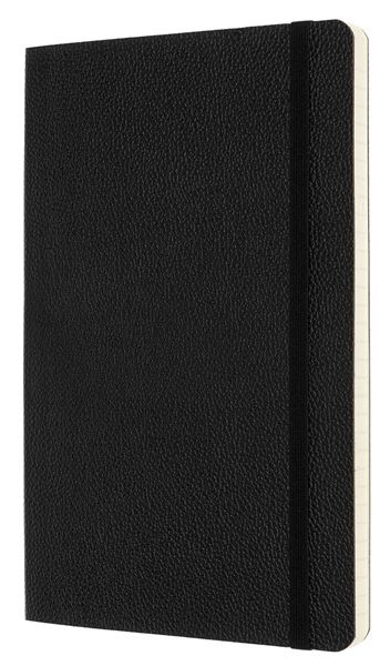 Кожен класически тефтер Moleskine Classic Leather Black с меки корици и листа на широки редове - Moleskine - Moleskine - Жена, Мъж - Moleskine - Classic - 8053853605979-2