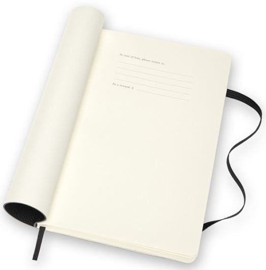 Кожен класически тефтер Moleskine Classic Leather Black с меки корици и листа на широки редове - Moleskine - Moleskine - Жена, Мъж - Moleskine - Classic - 8053853605979-3