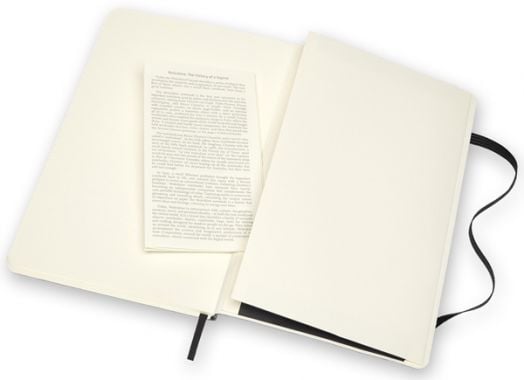 Кожен класически тефтер Moleskine Classic Leather Black с меки корици и листа на широки редове - Moleskine - Moleskine - Жена, Мъж - Moleskine - Classic - 8053853605979-5