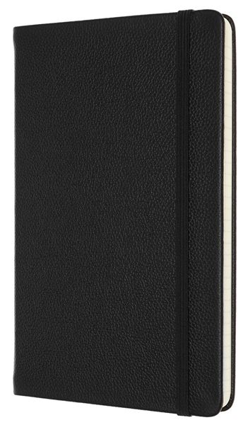 Кожен класически тефтер Moleskine Classic Leather Black с твърди корици и листа на широки редове - Moleskine - Moleskine - Жена, Мъж - Moleskine - Classic - 8053853605931-2