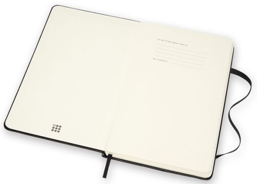 Кожен класически тефтер Moleskine Classic Leather Black с твърди корици и листа на широки редове - Moleskine - Moleskine - Жена, Мъж - Moleskine - Classic - 8053853605931-3