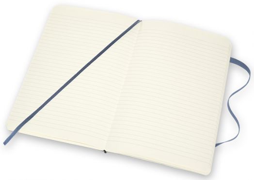 Кожен класически тефтер Moleskine Classic Leather Blue с меки корици и листа на широки редове - Moleskine - Moleskine - Жена, Мъж - Moleskine - Classic - 8053853606006-4
