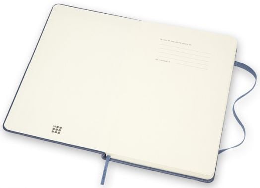 Кожен класически тефтер Moleskine Classic Leather Blue с твърди корици и листа на широки редове - Moleskine - Moleskine - Жена, Мъж - Moleskine - Classic - 8053853605962-3