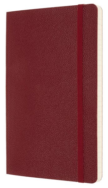 Кожен класически тефтер Moleskine Classic Leather Red с меки корици и листа на широки редове - Moleskine - Moleskine - Жена, Мъж - Moleskine - Classic - 8053853605986-2
