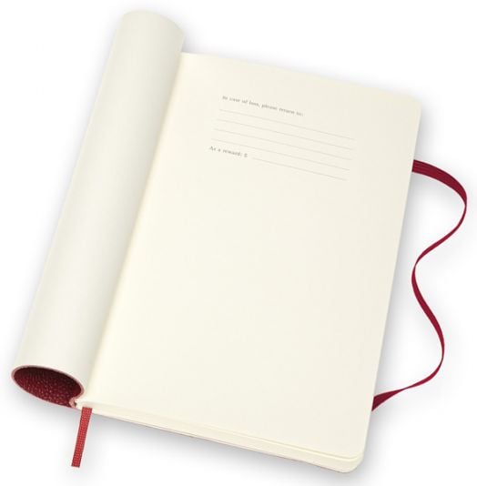 Кожен класически тефтер Moleskine Classic Leather Red с меки корици и листа на широки редове - Moleskine - Moleskine - Жена, Мъж - Moleskine - Classic - 8053853605986-3