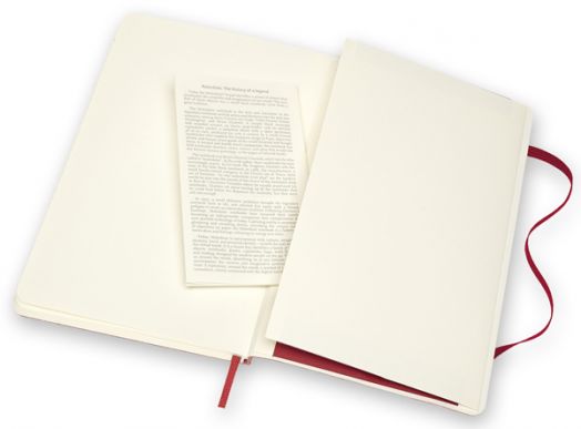 Кожен класически тефтер Moleskine Classic Leather Red с меки корици и листа на широки редове - Moleskine - Moleskine - Жена, Мъж - Moleskine - Classic - 8053853605986-4