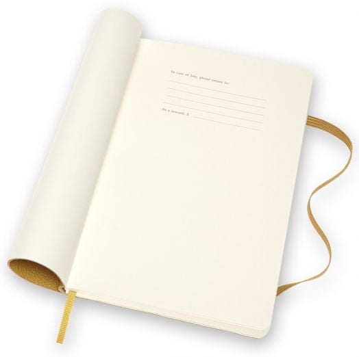 Кожен класически тефтер Moleskine Classic Leather Yellow с меки корици и листа на широки редове - Moleskine - Moleskine - Жена, Мъж - Moleskine - Classic - 8053853605993-3