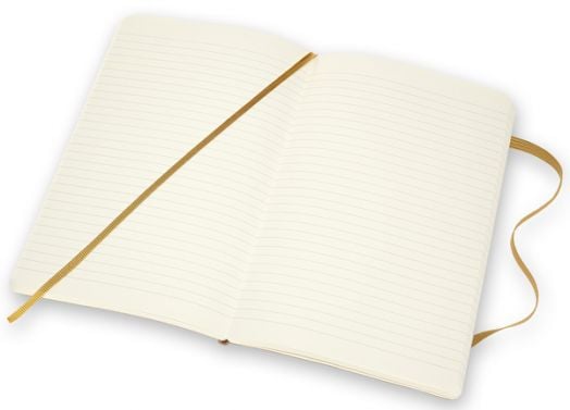 Кожен класически тефтер Moleskine Classic Leather Yellow с меки корици и листа на широки редове - Moleskine - Moleskine - Жена, Мъж - Moleskine - Classic - 8053853605993-4
