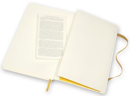 Кожен класически тефтер Moleskine Classic Leather Yellow с меки корици и листа на широки редове - Moleskine - Moleskine - Жена, Мъж - Moleskine - Classic - 8053853605993-5