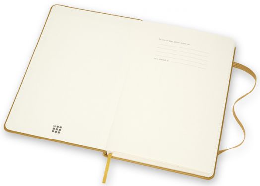 Кожен класически тефтер Moleskine Classic Leather Yellow с твърди корици и листа на широки редове - Moleskine - Moleskine - Жена, Мъж - Moleskine - Classic - 8053853605955-3