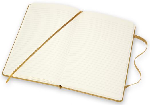 Кожен класически тефтер Moleskine Classic Leather Yellow с твърди корици и листа на широки редове - Moleskine - Moleskine - Жена, Мъж - Moleskine - Classic - 8053853605955-4