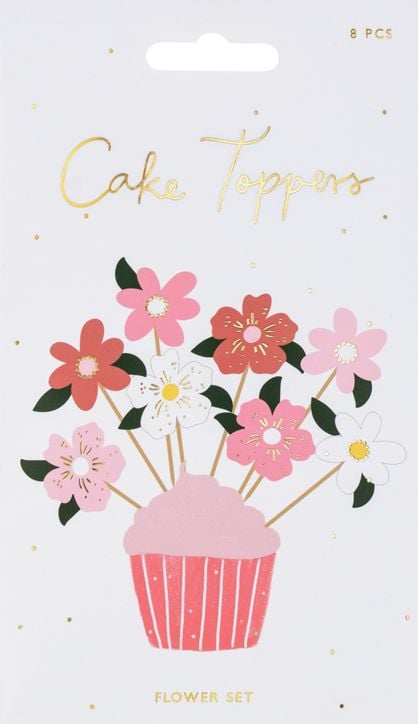 Клечки за мъфини PartyDeco - Цветя, 8 бр.-4