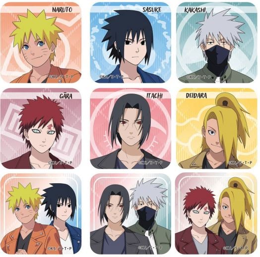 Комплект от 3x3 Акрилен магнит Naruto Shippuden, асортимент-с уникални изображения на любими герои, идеални за колекционери и всеки аниме фен!.-2