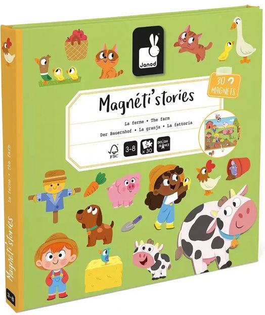 Магнитни истории Janod - Ферма - Janod - Janod - Момиче, Момче - Janod - Magneti'stories - 3700217354510-1