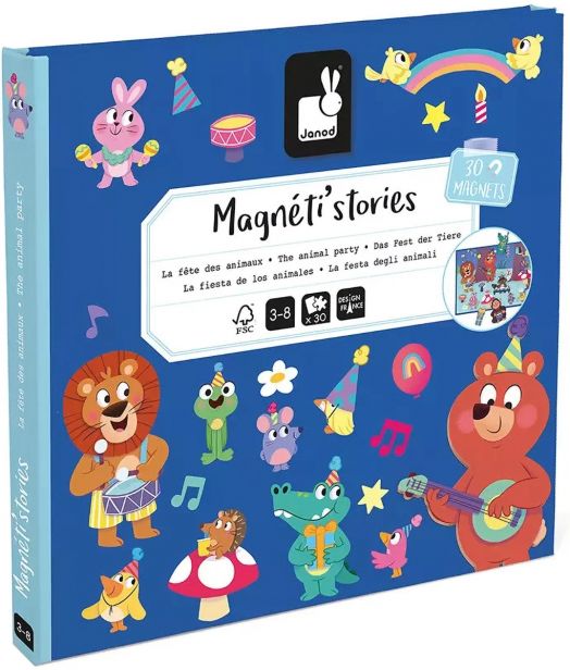 Магнитни истории Janod - Животинско парти - Janod - Janod - Момиче, Момче - Janod - Magneti'stories - 3700217354558-1