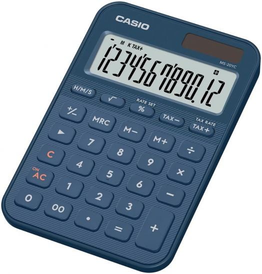 Настолен калкулатор Casio MS-20YC-NY, тъмно син - Casio - Casio - 4549526621291-2