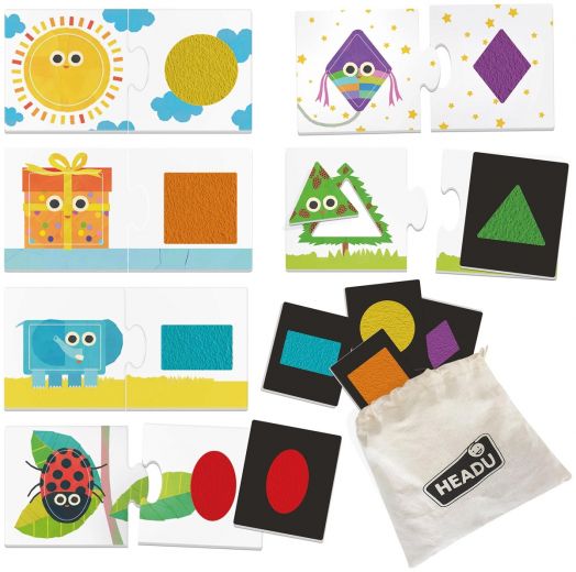 Образователна игра Headu Montessori - Тактилни форми - Headu - Headu - Момиче, Момче - Headu - Montessori - 8057592357878-2