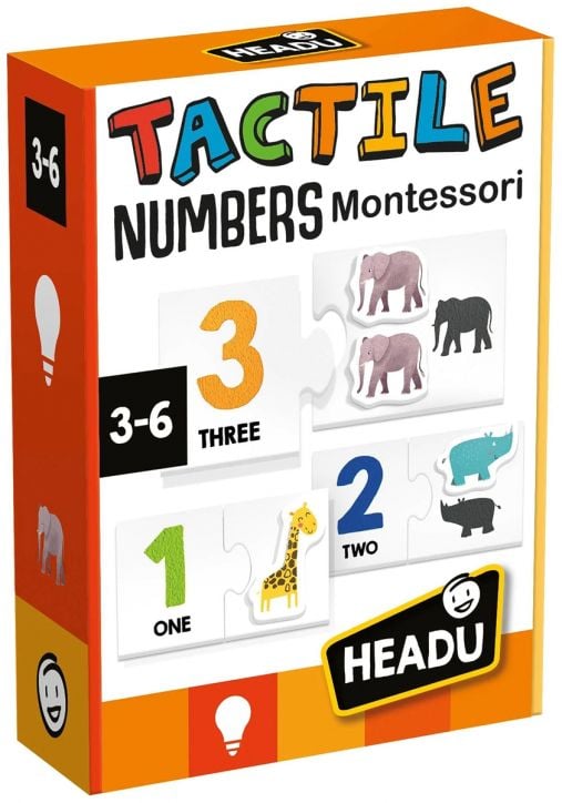 Образователна игра Headu Montessori - Тактилни цифри - Headu - Headu - Момиче, Момче - Headu - Montessori - 8057592357571-1