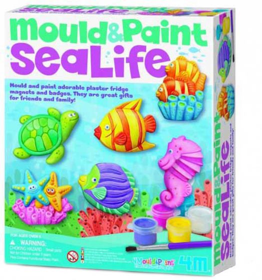Отливки и магнити 4M - Морски свят - 4M - 4M - Момиче, Момче - 4M - Mould & Paint - 4893156035110