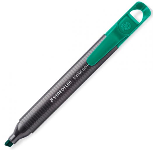 Перманентен маркер Staedtler Triplus 3550 със скосен връх, зелен - Staedtler - Staedtler - Staedtler - Triplus - 4007817138335