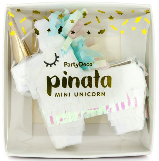 Пинята PartyDeco - Мини еднорог, 8 х 8 х 2.5 см-4