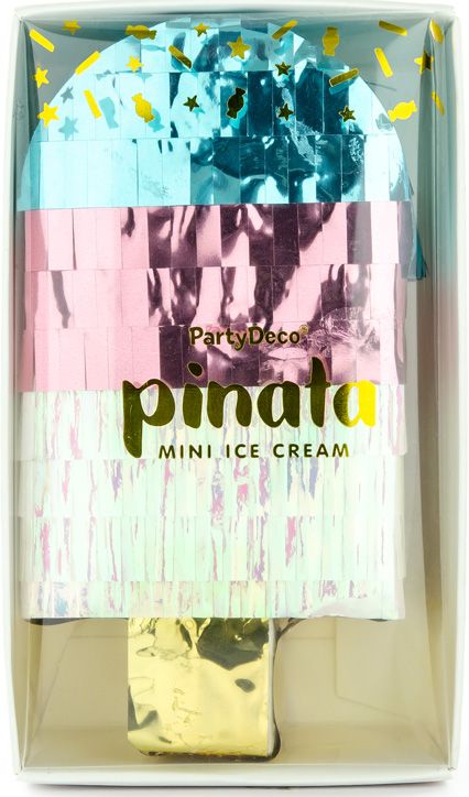 Пинята PartyDeco - Мини сладолед, 6 х 11.5 х 3.5 см-4