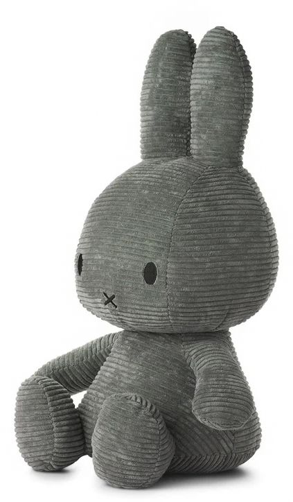 Плюшена играчка Miffy Eco Corduroy - базалтовосив заек, 50 см. - Miffy - Bon Ton Toys - Момиче, Момче - Miffy - Eco Corduroy - 8719066017366-2