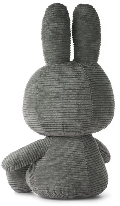 Плюшена играчка Miffy Eco Corduroy - базалтовосив заек, 50 см. - Miffy - Bon Ton Toys - Момиче, Момче - Miffy - Eco Corduroy - 8719066017366-3