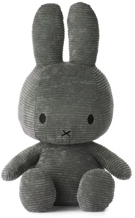 Плюшена играчка Miffy Eco Corduroy - базалтовосив заек, 50 см. - Miffy - Bon Ton Toys - Момиче, Момче - Miffy - Eco Corduroy - 8719066017366-1