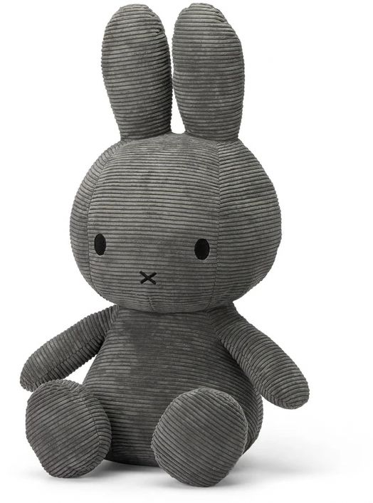 Плюшена играчка Miffy Eco Corduroy - базалтовосив заек, 70 см. - Miffy - Bon Ton Toys - Момиче, Момче - Miffy - Eco Corduroy - 8719066017410-2