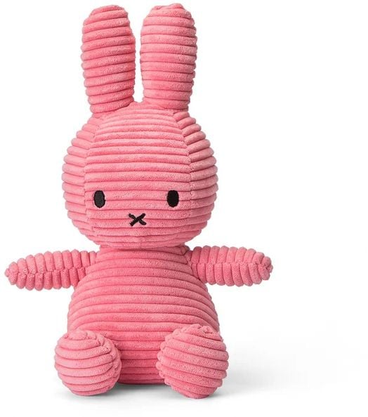 Плюшена играчка Miffy Eco Corduroy - кораловорозов заек, 23 см. - Miffy - Bon Ton Toys - Момиче - Miffy - Eco Corduroy - 8719066017212-1