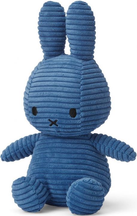 Плюшена играчка Miffy ECO Corduroy - Син заек, 23 см. - Miffy - Bon Ton Toys - Момиче, Момче - 8719066017274-2