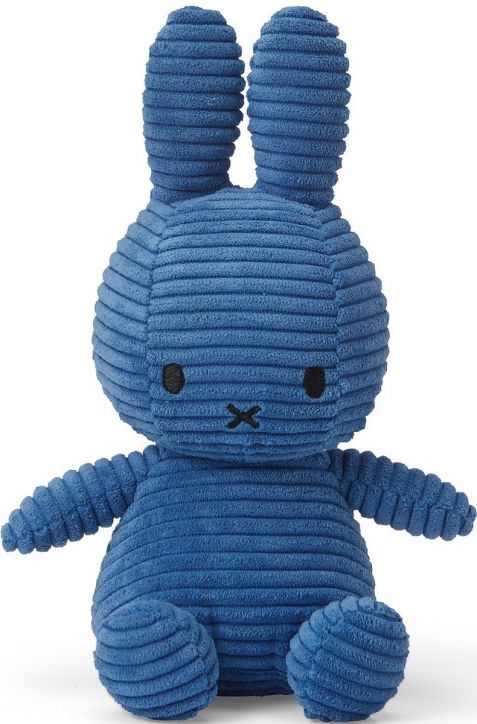Плюшена играчка Miffy ECO Corduroy - Син заек, 23 см. - Miffy - Bon Ton Toys - Момиче, Момче - 8719066017274-1