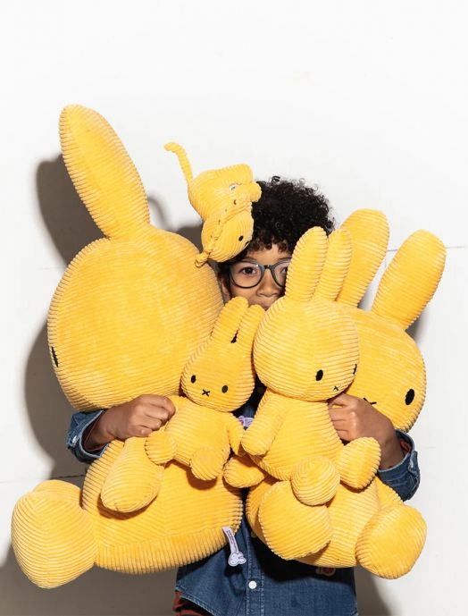 Плюшена играчка Miffy Eco Corduroy - слънчевожълт заек, 70 см. - Miffy - Bon Ton Toys - Момиче, Момче - Miffy - Eco Corduroy - 8719066017434-4