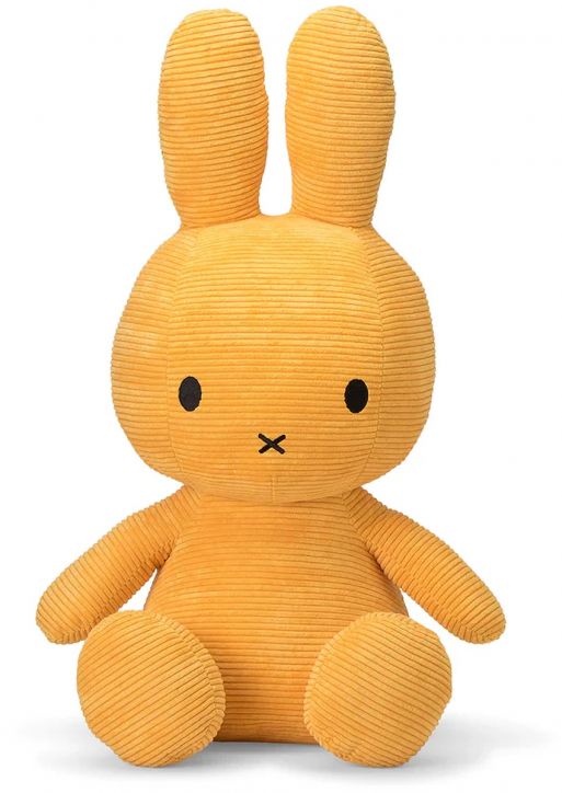 Плюшена играчка Miffy Eco Corduroy - слънчевожълт заек, 70 см. - Miffy - Bon Ton Toys - Момиче, Момче - Miffy - Eco Corduroy - 8719066017434-1
