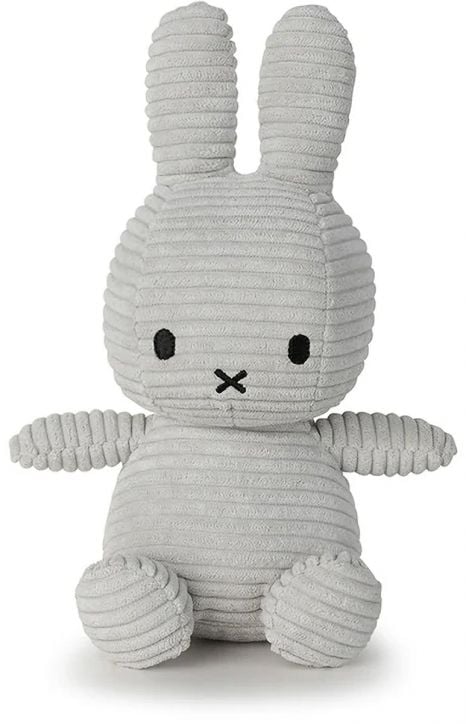 Плюшена играчка Miffy Eco Corduroy - светлосив заек, 23 см. - Miffy - Bon Ton Toys - Момиче, Момче - Miffy - Eco Corduroy - 8719066017328-1